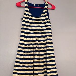 Cute blue and white striped dress